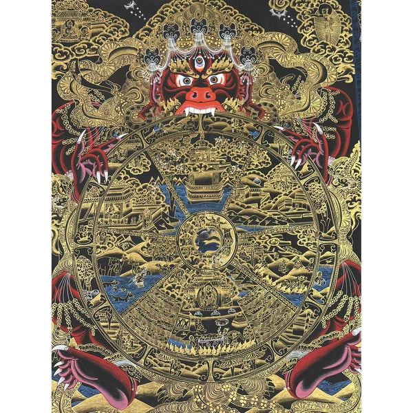 Wheel Of Life Masterpiece Large Thangka
