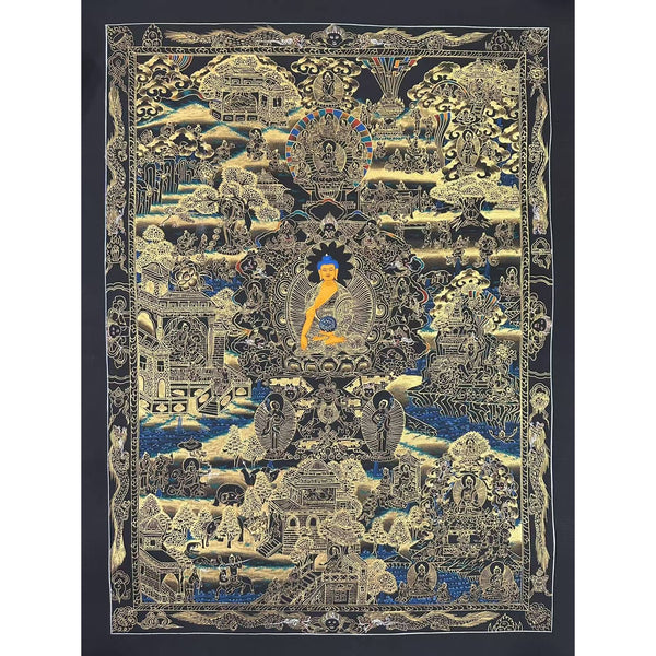 Buddha Life Story Thangka