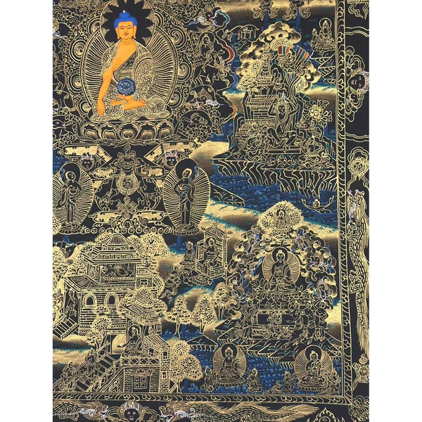 Buddha Life Story Thangka