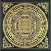 Kalachakra Mandala Black and Gold Thangka Painting
