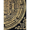 Kalachakra Mandala Black and Gold Thangka Painting