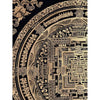 Kalachakra Mandala Black and Gold Thangka Painting