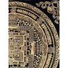 Kalachakra Mandala Black and Gold Thangka Painting