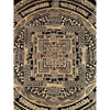 Kalachakra Mandala Black and Gold Thangka Painting