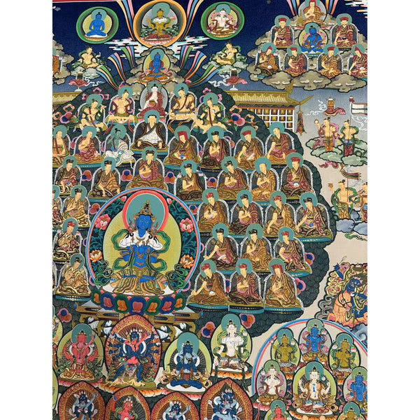Karma Kagyu Lineage Refuge Tree Large Thangka