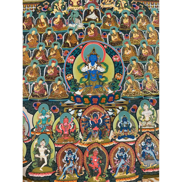 Karma Kagyu Lineage Refuge Tree Large Thangka