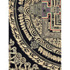 Kalachakra Mandala Black and Gold Thangka Painting