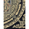 Kalachakra Mandala Black and Gold Thangka Painting