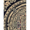 Kalachakra Mandala Black and Gold Thangka Painting