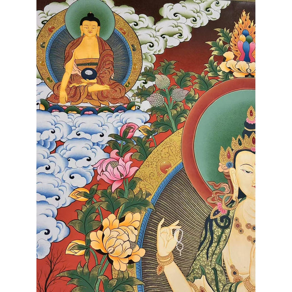 Chenrezig Masterpiece Large Thangka Painting