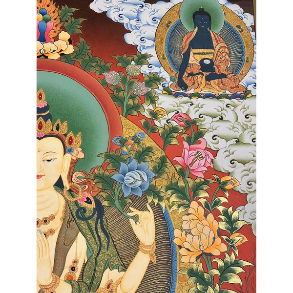 Chenrezig Masterpiece Large Thangka Painting