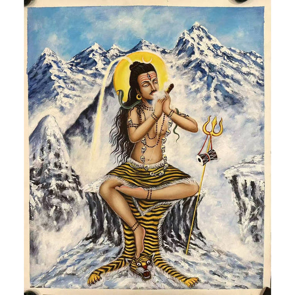 Lord Shiva Yoga Masterpiece Thangka