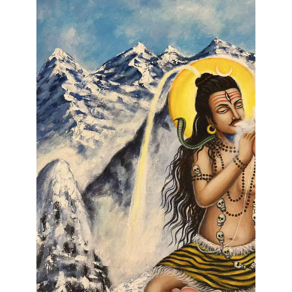 Lord Shiva Yoga Masterpiece Thangka