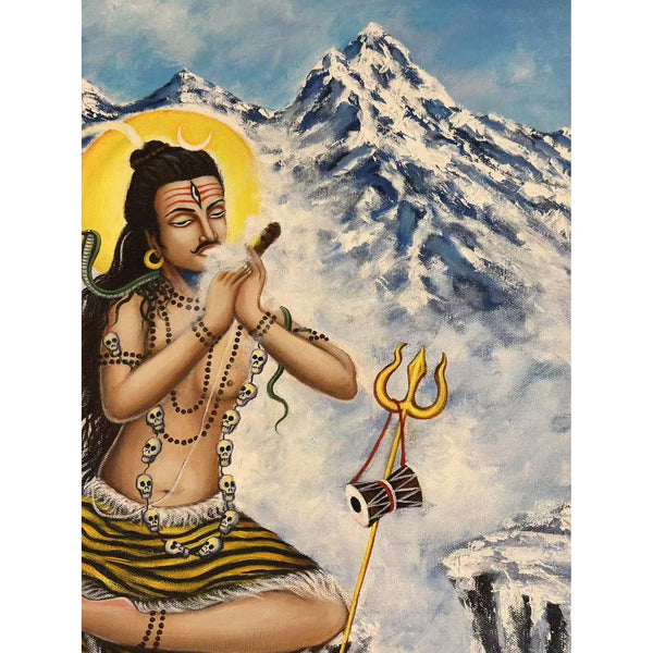 Lord Shiva Yoga Masterpiece Thangka