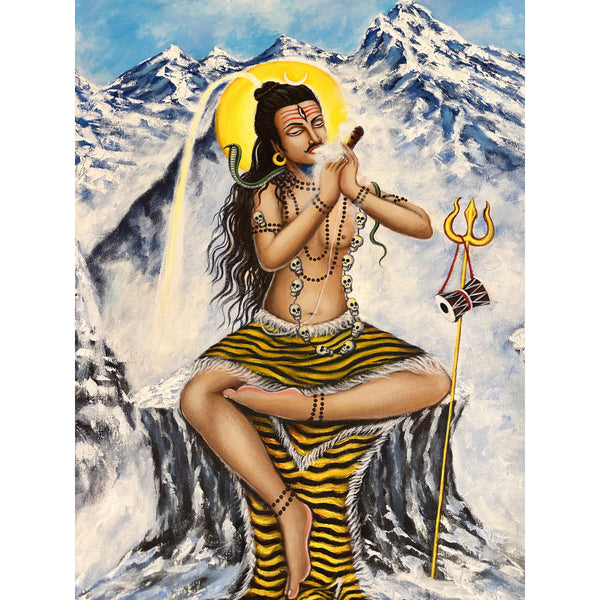 Lord Shiva Yoga Masterpiece Thangka