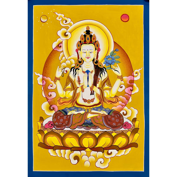 Chenrezig Masterpiece Thangka Painting