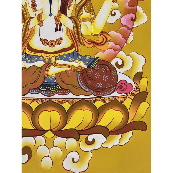 Chenrezig Masterpiece Thangka Painting