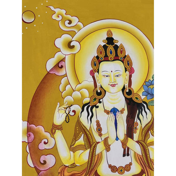 Chenrezig Masterpiece Thangka Painting
