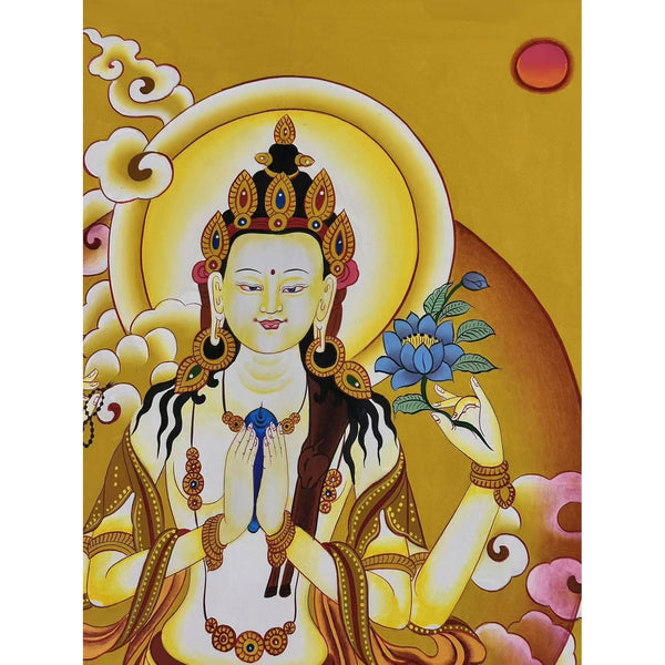 Chenrezig Masterpiece Thangka Painting