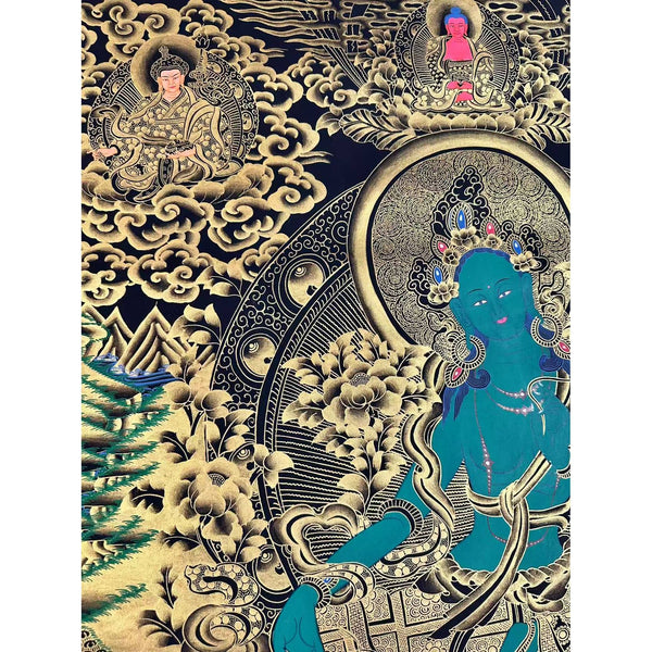 Green Tara Large Thangka