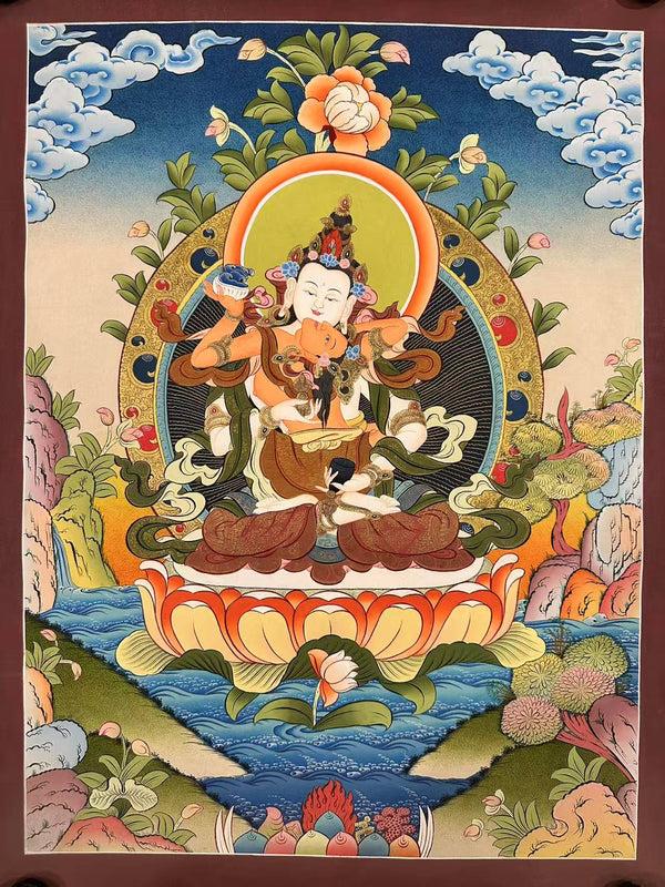 Vajrasattva Consort Thangka