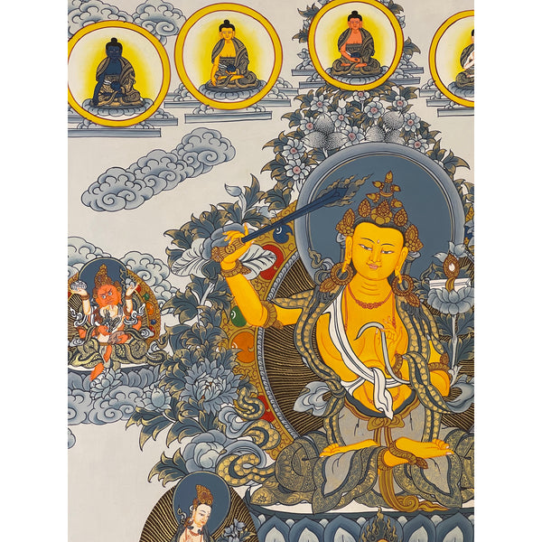 Manjushri & Jambhala Tibetan Thangka