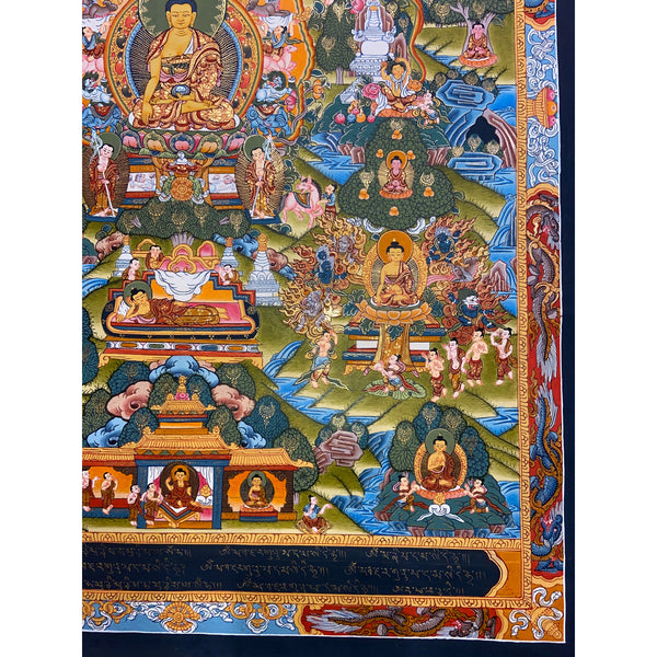 Buddha Life Story Thangka