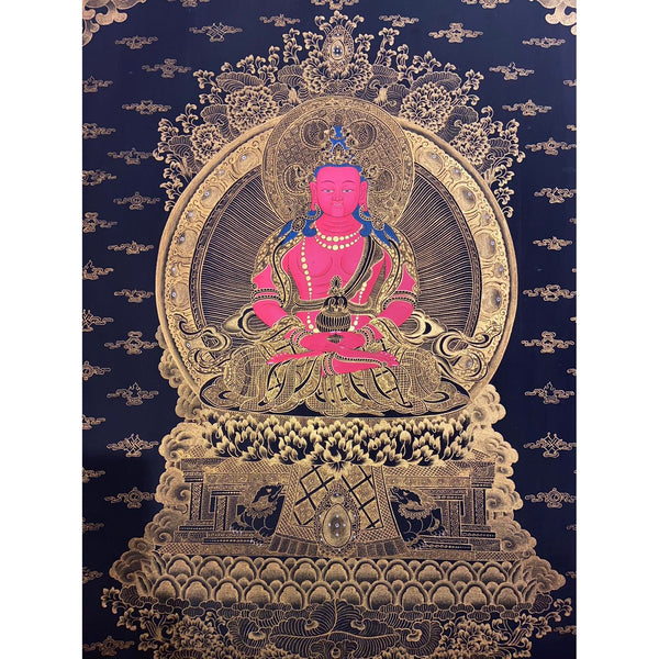 Amitayus Buddha Tibetan Thangka Painting