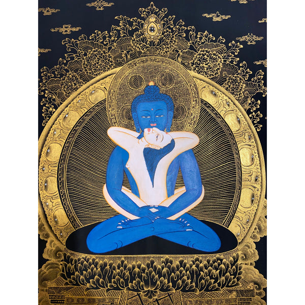 Buddha Shakti Yab-Yum Tibetan Thangka Painting