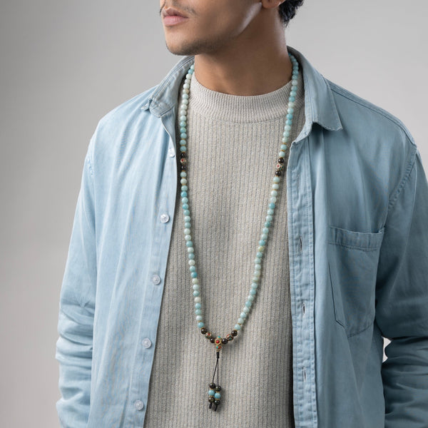 Amazonite Calming Mala - Art Of Tibet
