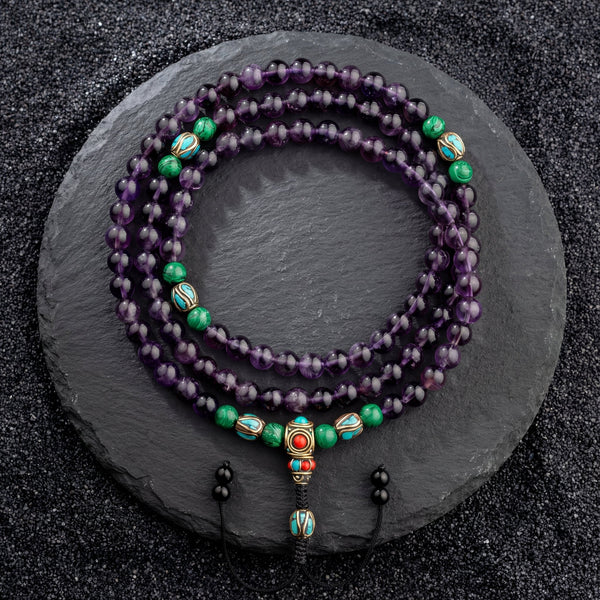 Amethyst Clarity Of Mind Mala - Art Of Tibet