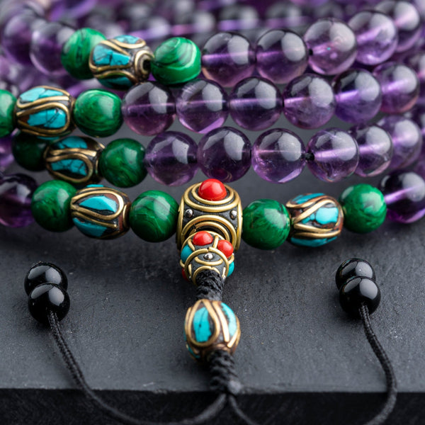Amethyst Clarity Of Mind Mala - Art Of Tibet