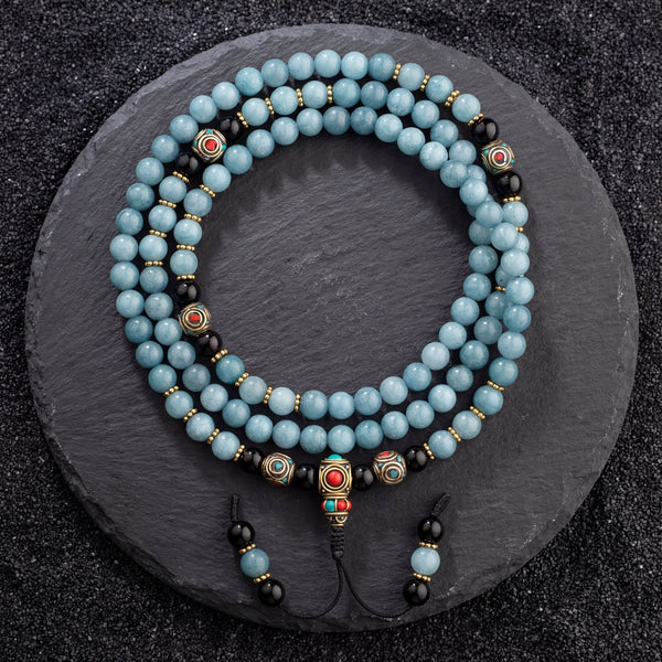 Aquamarine Energy Of The Sea Mala - Art Of Tibet