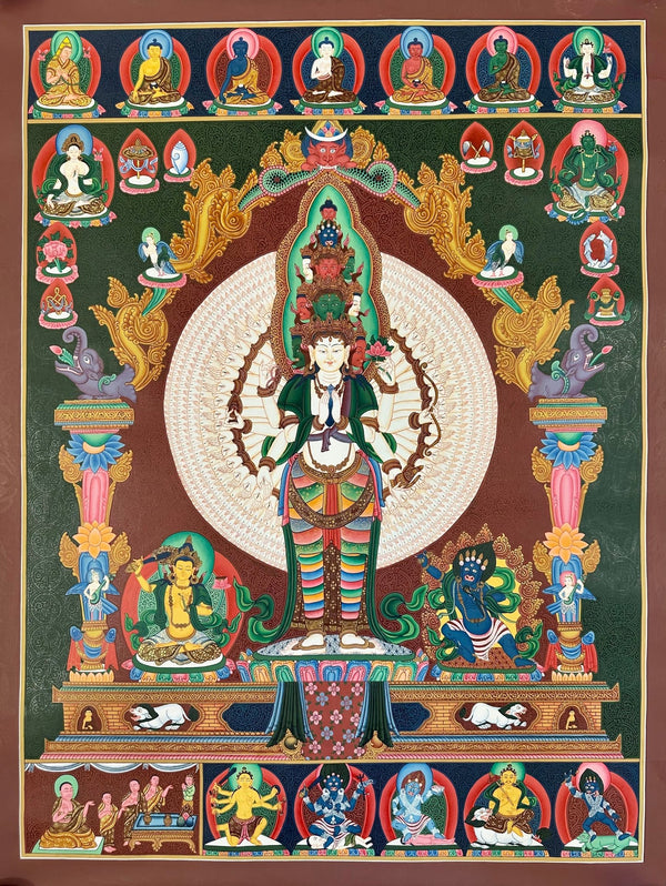 Avalokiteshvara Thangka Painting - Art Of Tibet