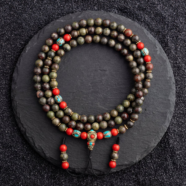 Bloodstone Vitality Mala - Art Of Tibet