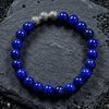 Blue Agate Om Bracelet - Art Of Tibet