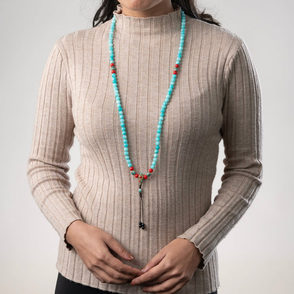 Blue Chalcedony Balance Mala - Art Of Tibet