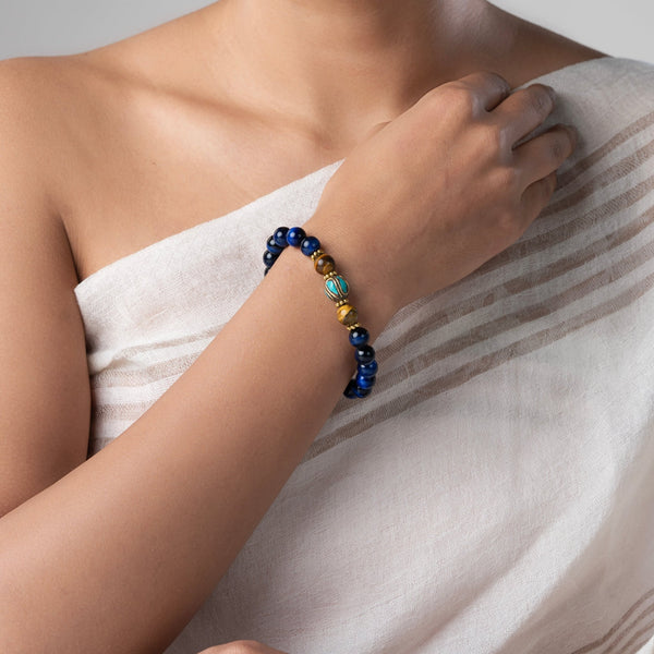 Blue Tiger Eye Bracelet - Art Of Tibet