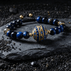 Blue Tiger Eye with Dragon Vein Stone Divider Radiance Bracelet - Art Of Tibet