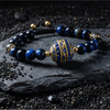Blue Tiger Eye with Dragon Vein Stone Divider Radiance Bracelet - Art Of Tibet