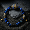 Blue Tiger Eye with Dragon Vein Stone Divider Radiance Bracelet - Art Of Tibet