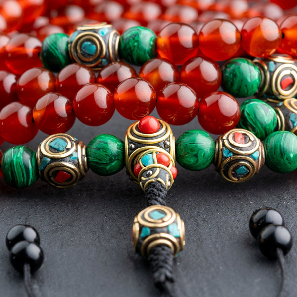 Carnelian Creativity Mala - Art Of Tibet