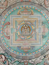 Chenrezig Mandala Silver Thangka - Art Of Tibet