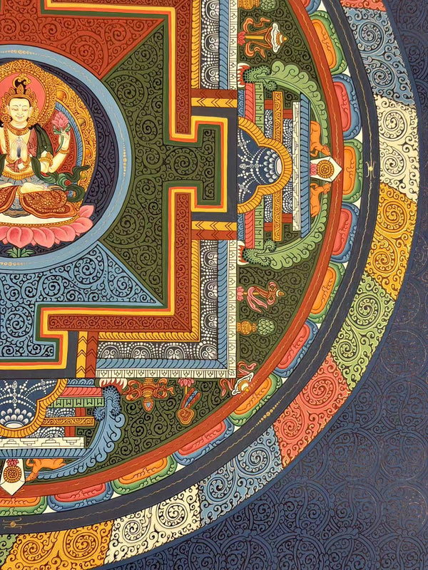 Chenrezig Mandala Thangka - Art Of Tibet