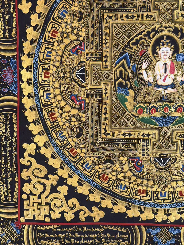Chenrezig Mandala Thangka - Art Of Tibet