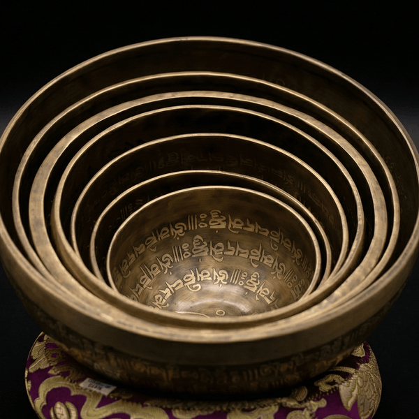 Full Mantra Chakra Notes Sets of Seven Singing Bowl - Art Of Tibet