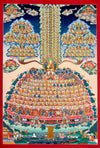 Gelugpa Lineage Refuge Tree Large Thangka - Art Of Tibet