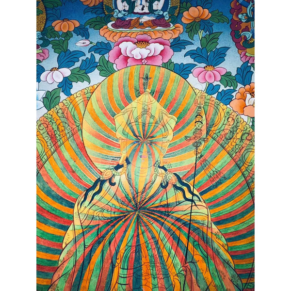 Guru Rinpoche Padmasambhava Rainbow Body Thangka - Art Of Tibet