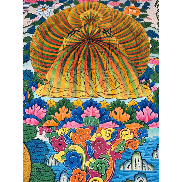 Guru Rinpoche Padmasambhava Rainbow Body Thangka - Art Of Tibet