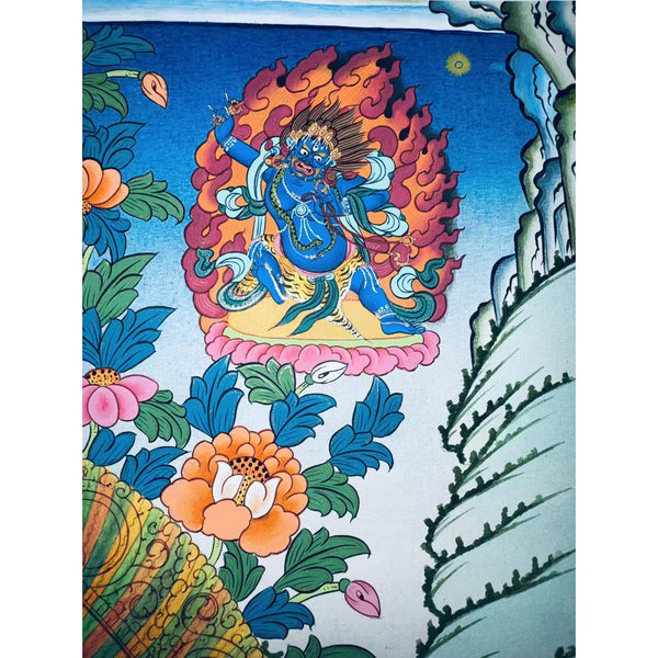 Guru Rinpoche Padmasambhava Rainbow Body Thangka - Art Of Tibet